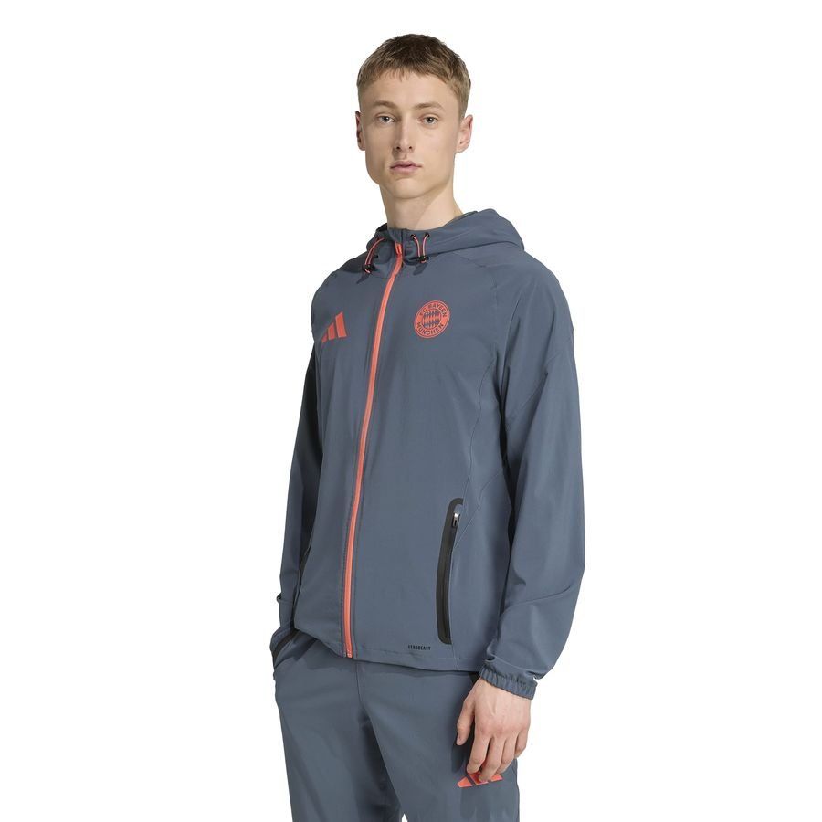 Bayern München Training Jacket Tiro 25 Competition Vis Tech Travel - Bold Onix/Easy Coral - Men's-SoccerKits Hub | Buy Soccer Jerseys Online